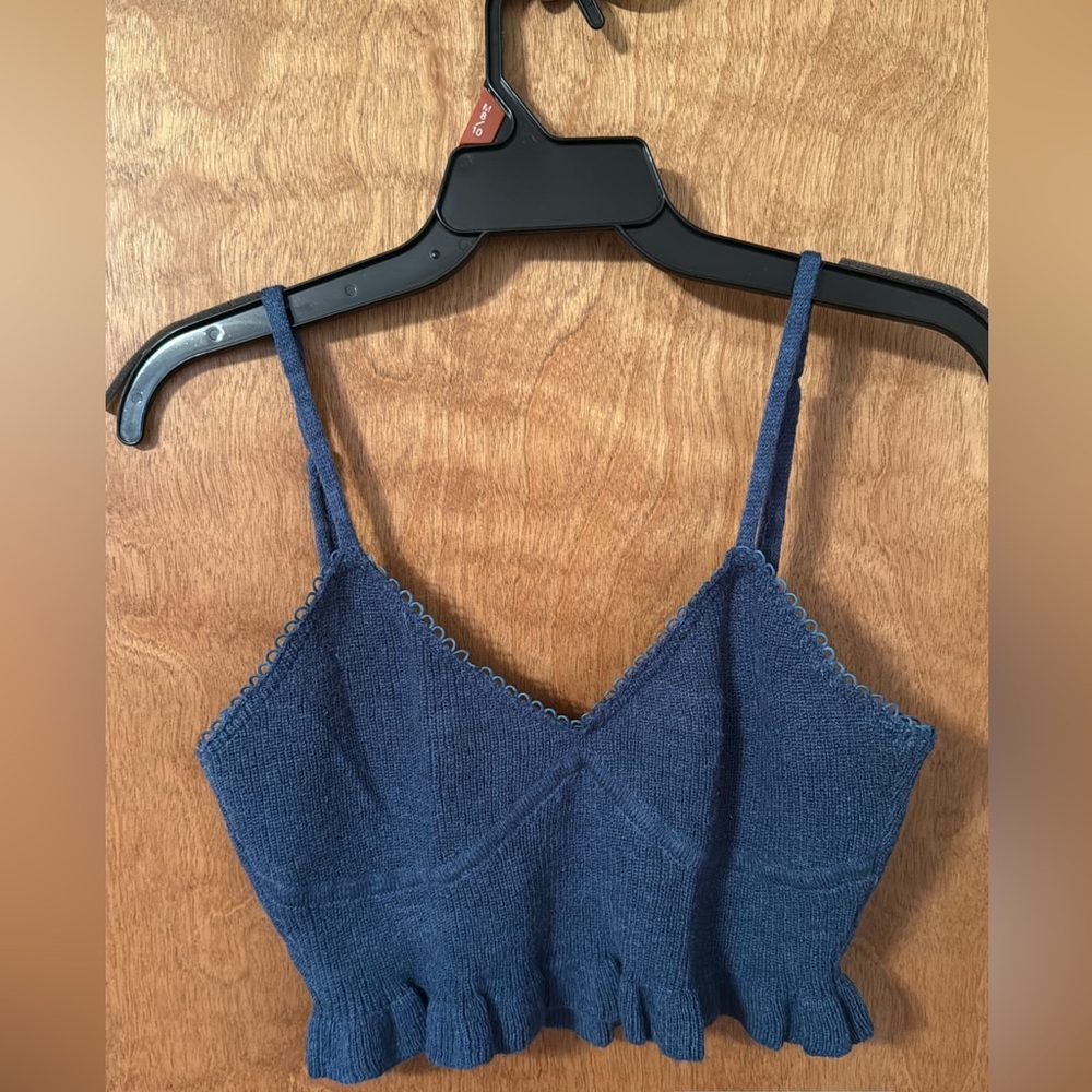 Dress Forum Blue Sleeveless Bustier Camisole